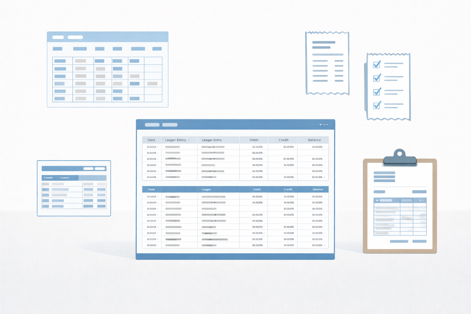 Accounting tools and bookkeeping systems used for virtual accounting support