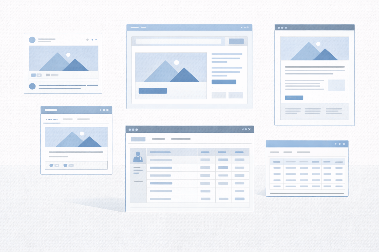 Illustration showing digital marketing tools and platforms used for execution and support
